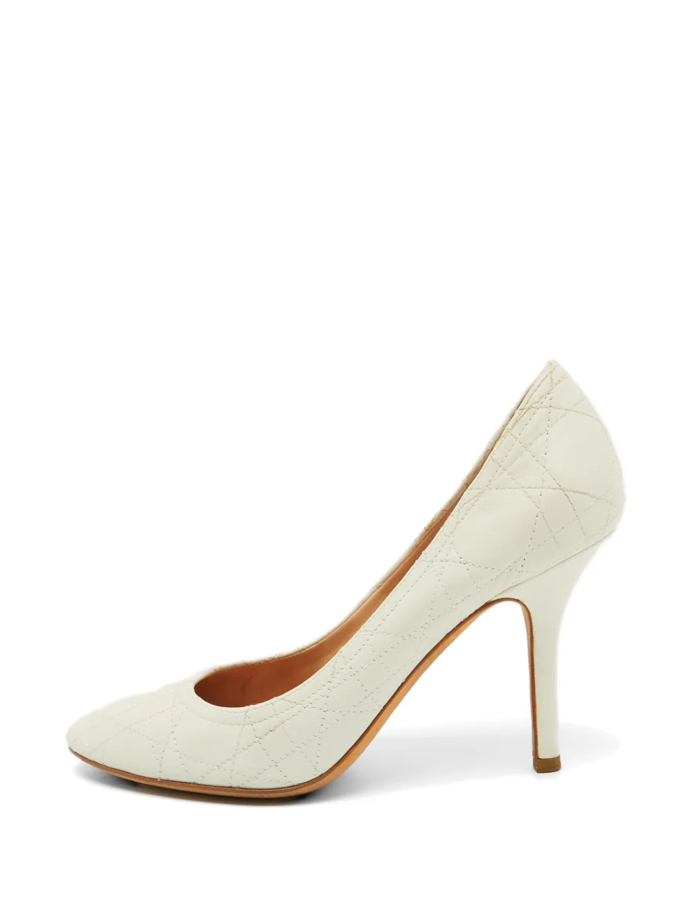 Christian Dior Pre-Owned Cannage leather pumps - Weiß