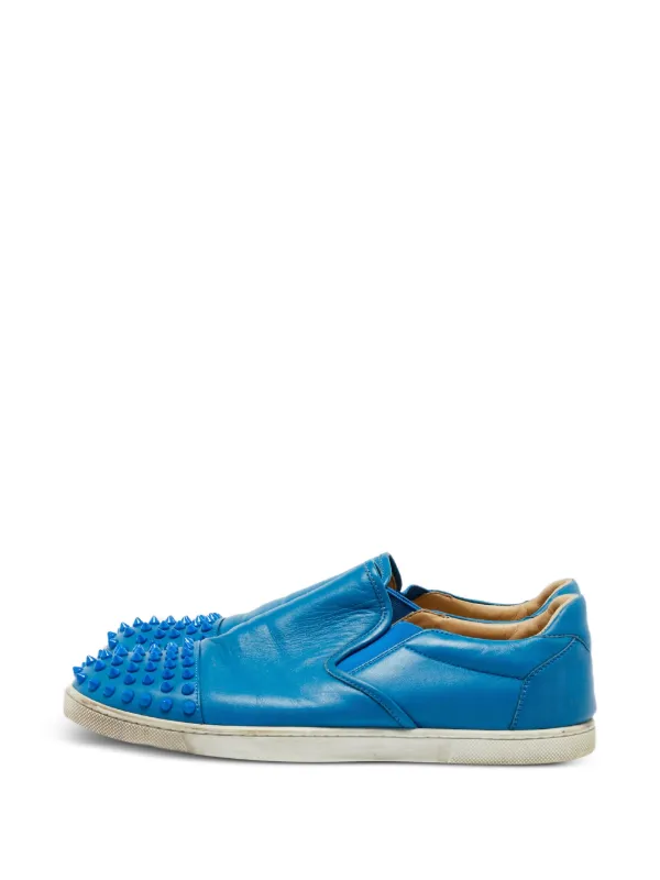 Christian Louboutin Pre-Owned レザースニーカー | ブルー | FARFETCH JP