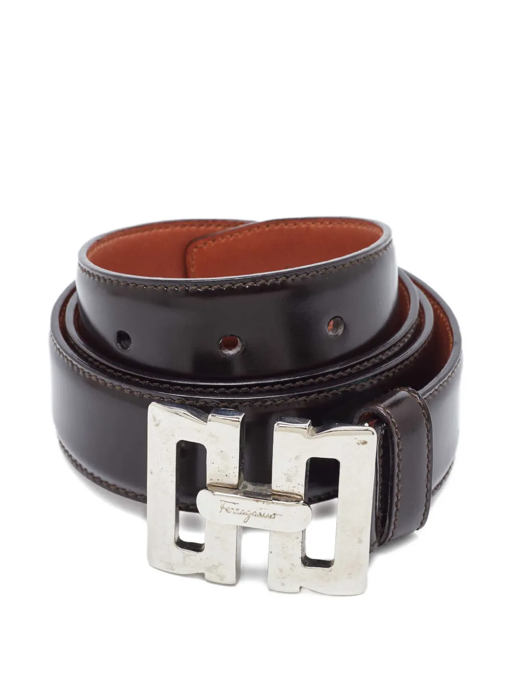Ferragamo Pre-Owned buckle belt - Marrone