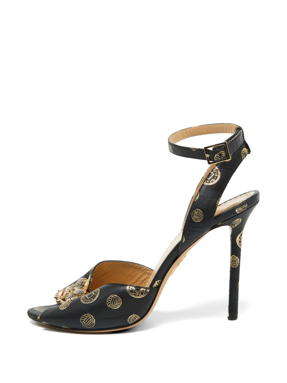 Charlotte Olympia ankle-strap leather sandals - Nero