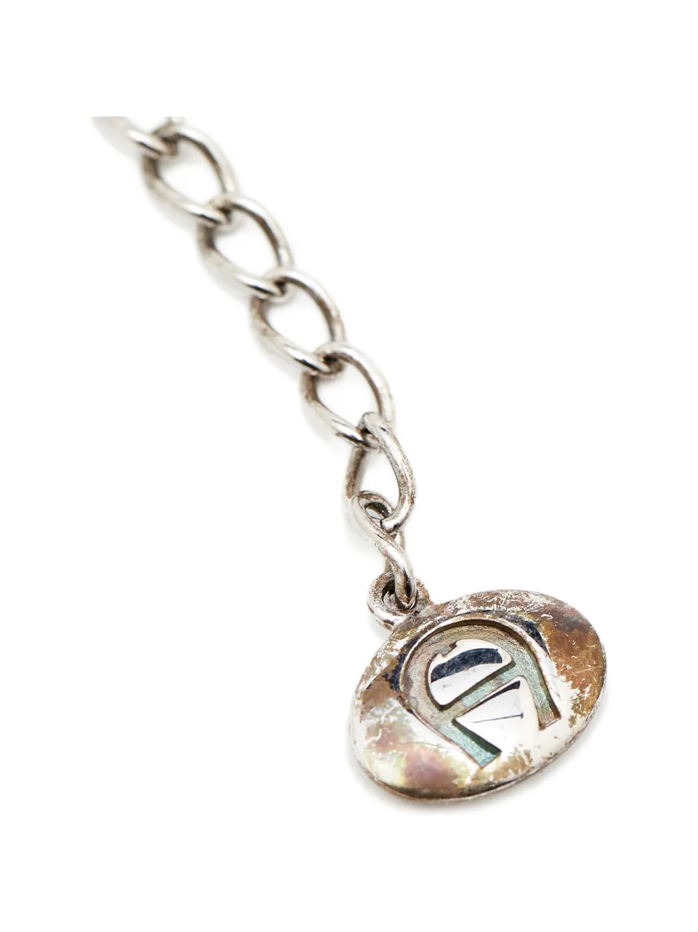 Aigner Vintage logo-charm necklace - Argento