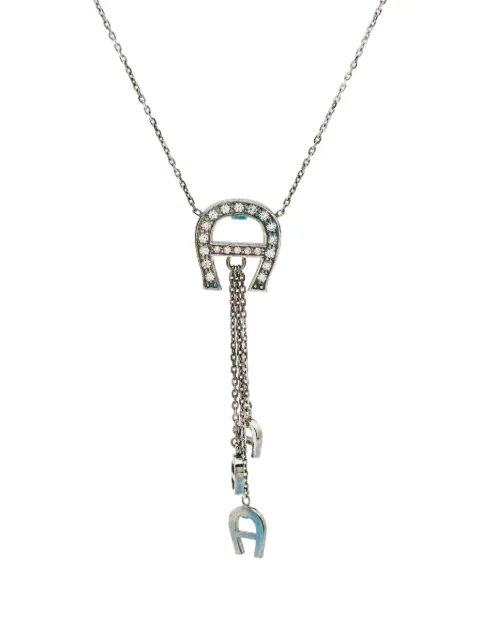 Aigner Vintage logo-charm necklace