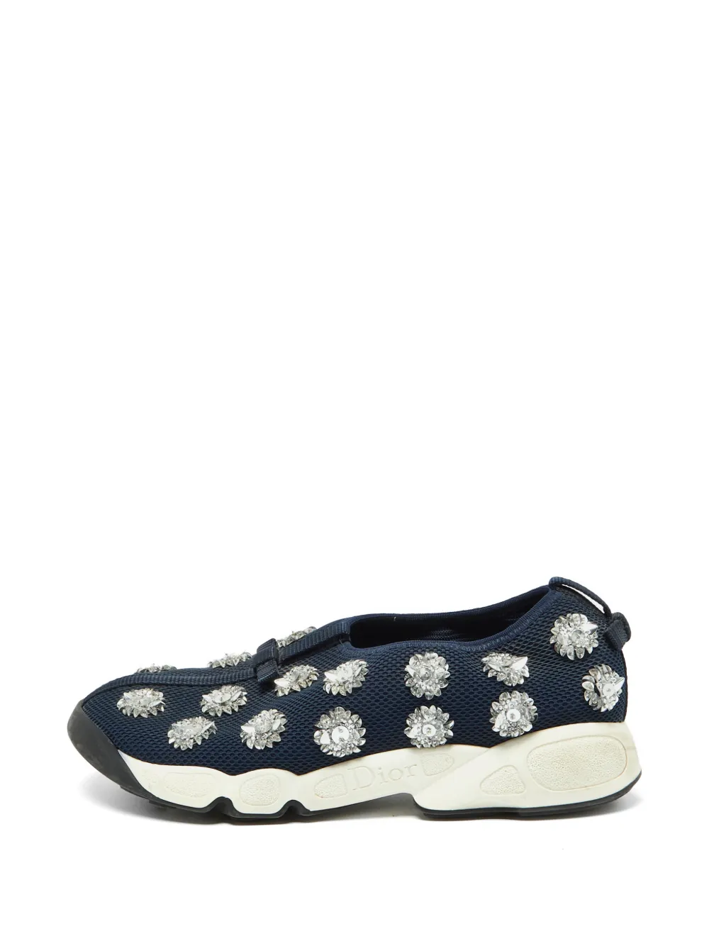 Christian Dior Pre-Owned Fusion embellished sneakers - Blau