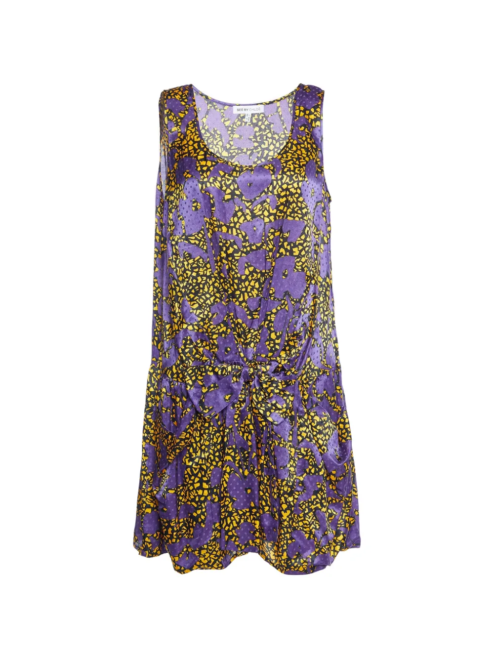See by Chloé printed bow mini dress - Viola