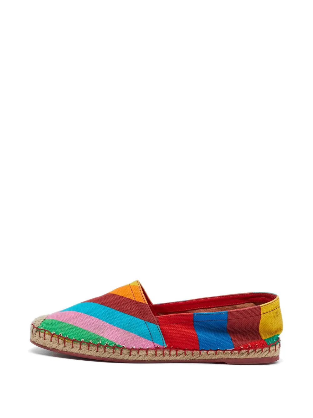 Valentino Garavani Pre-Owned chevron-print espadrilles - Rosso