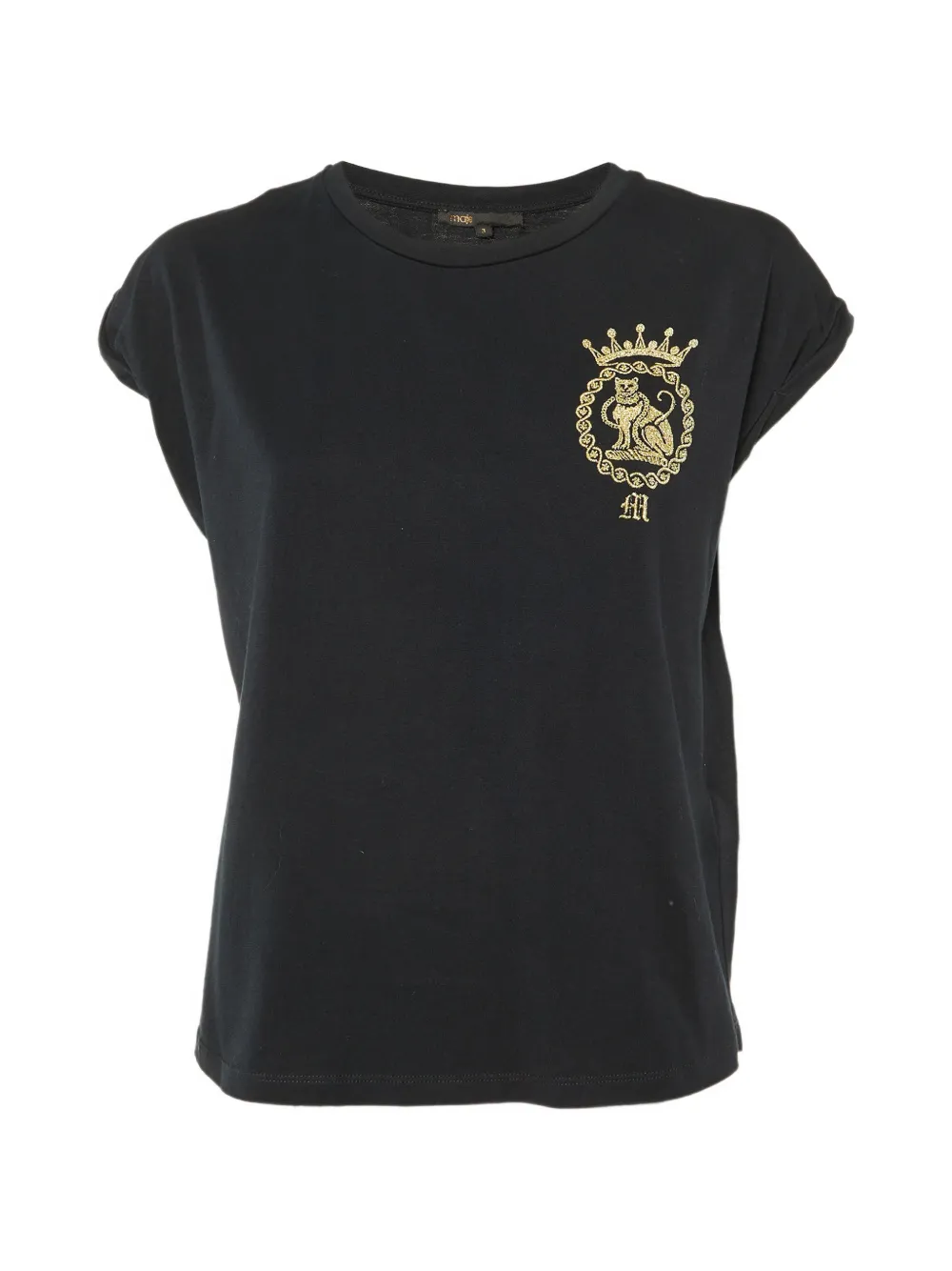 Maje embroidered-detail T-shirt - Nero