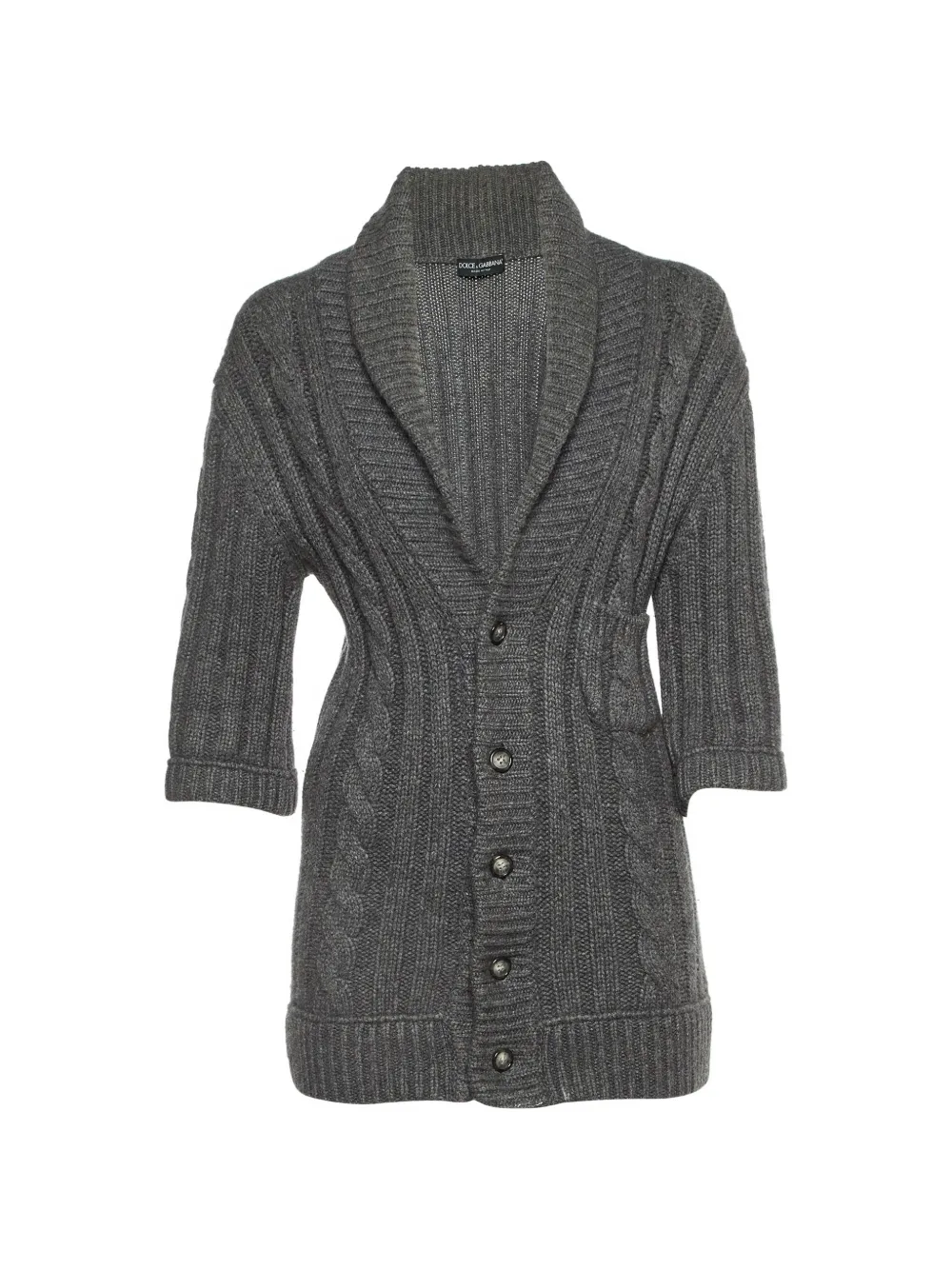 Dolce & Gabbana Pre-Owned chunky-knit cardigan - Grigio