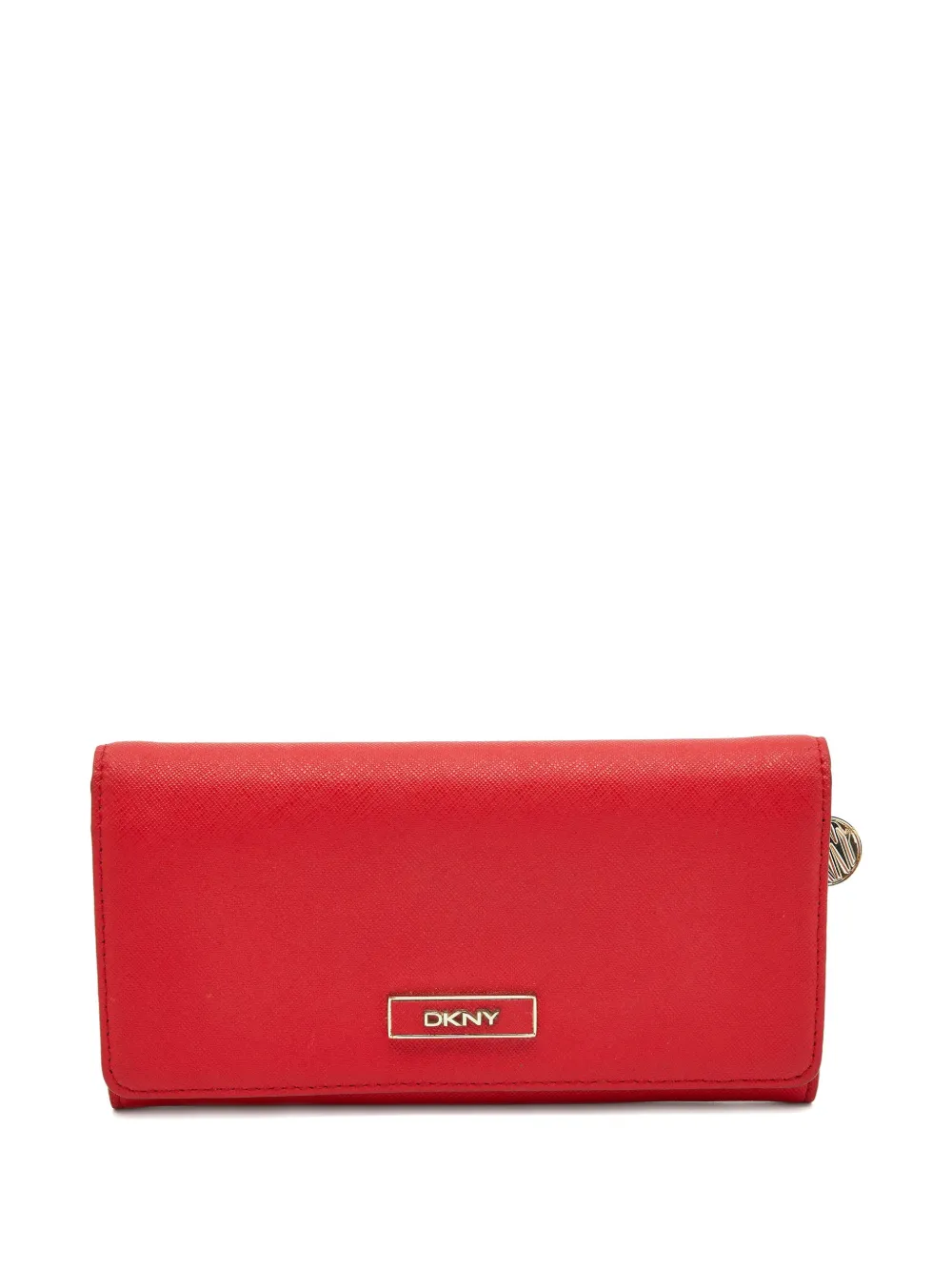 DKNY logo-detail leather wallet - Rosso