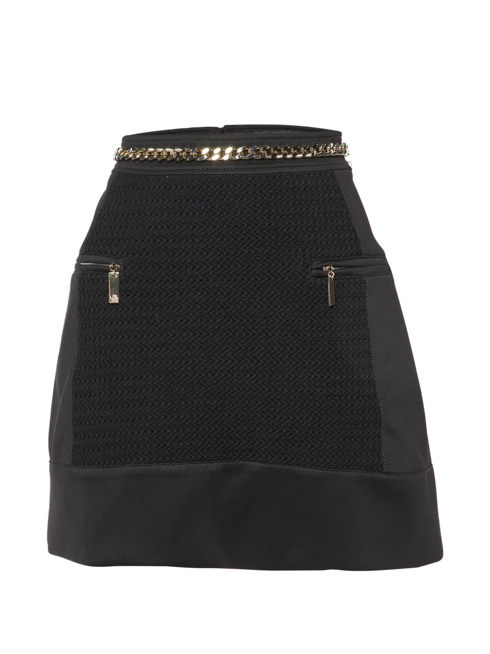 Elisabetta Franchi chain-detail mini skirt - Nero