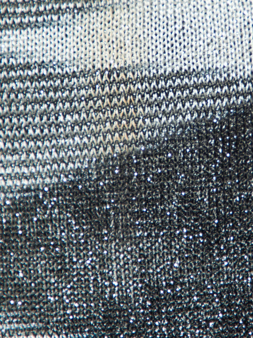 Missoni Pre-owned Diamond-pattern Lurex-knit Scarf in Grey, view 3