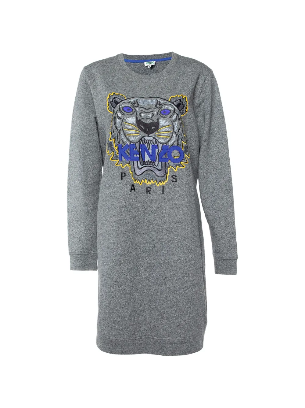 Kenzo Pre-Owned Tiger embroidered sweater dress - Grau