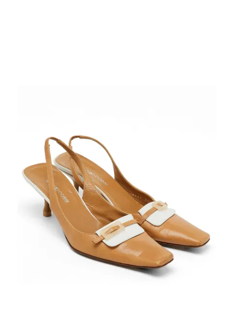 Sergio Rossi Vintage buckle-detail slingback pumps