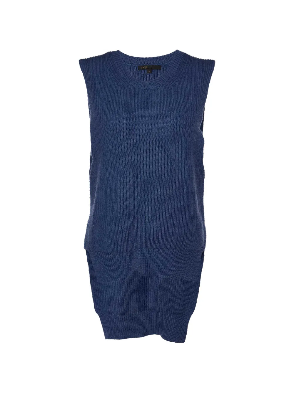 Maje high-low sleeveless sweater - Blu
