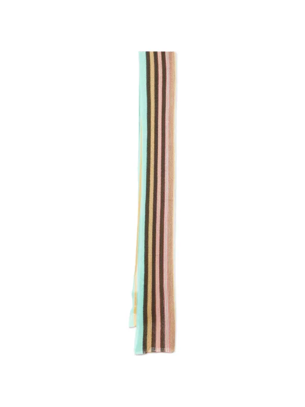 Missoni Pre-owned Striped Knit Scarf in Brown