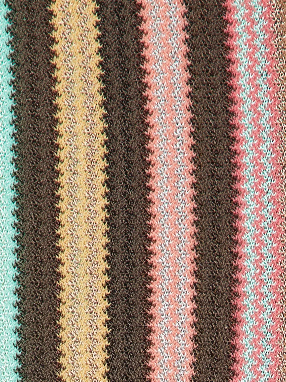 Missoni Pre-owned Striped Knit Scarf in Brown, view 3