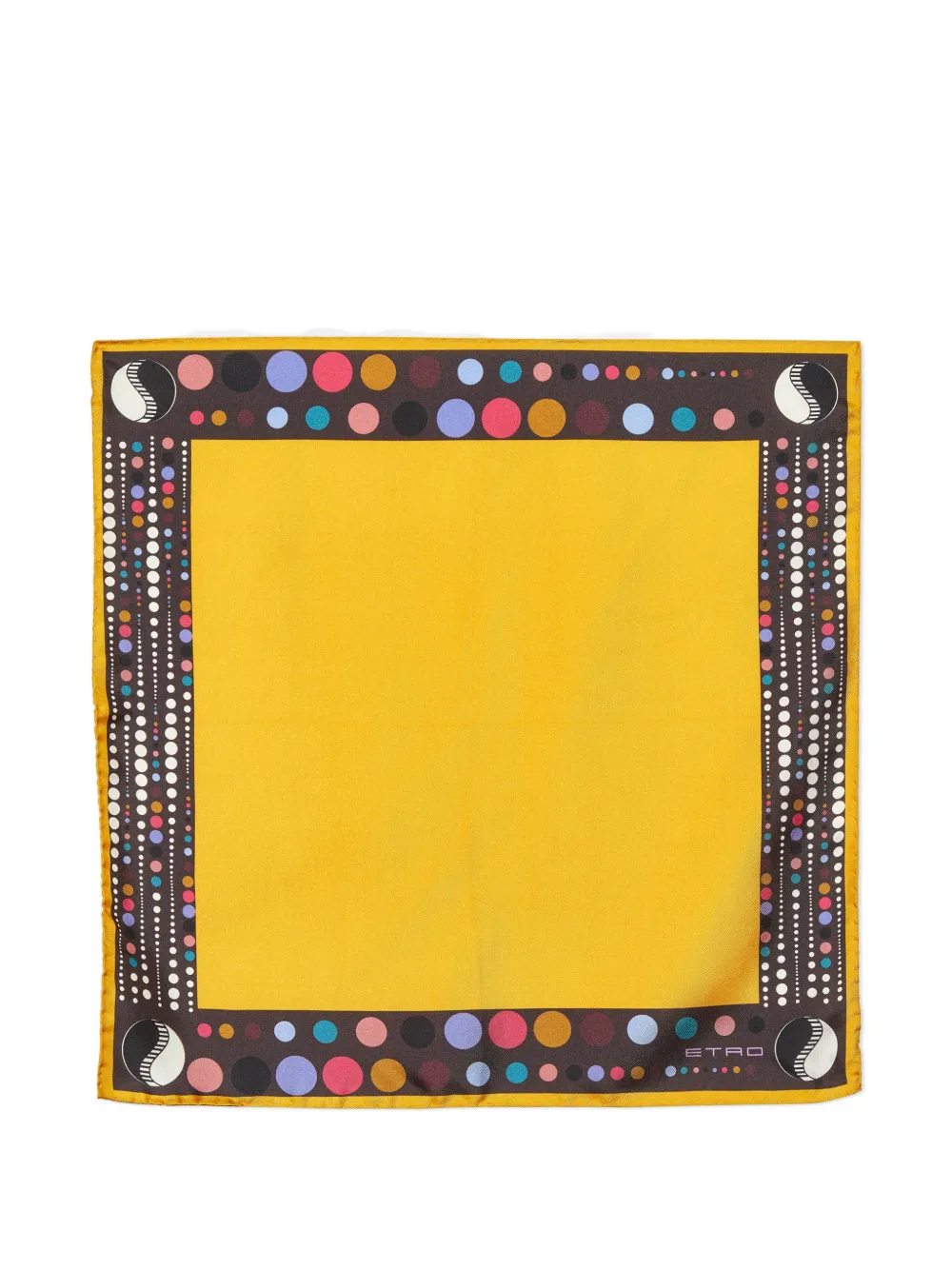 Etro Pre-Owned dot-print pocket square - Giallo
