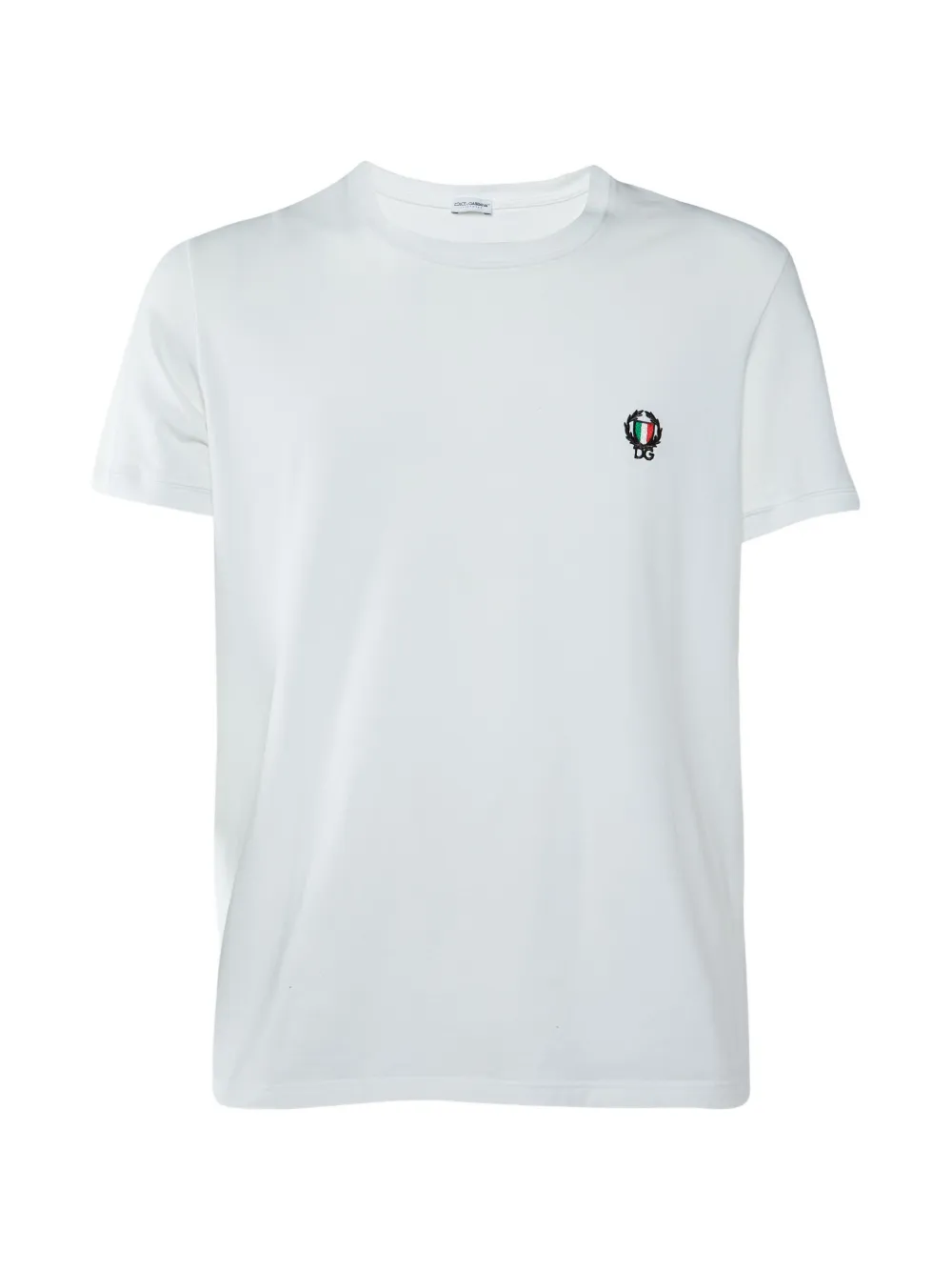 Dolce & Gabbana Pre-Owned logo embroidered T-shirt - Bianco