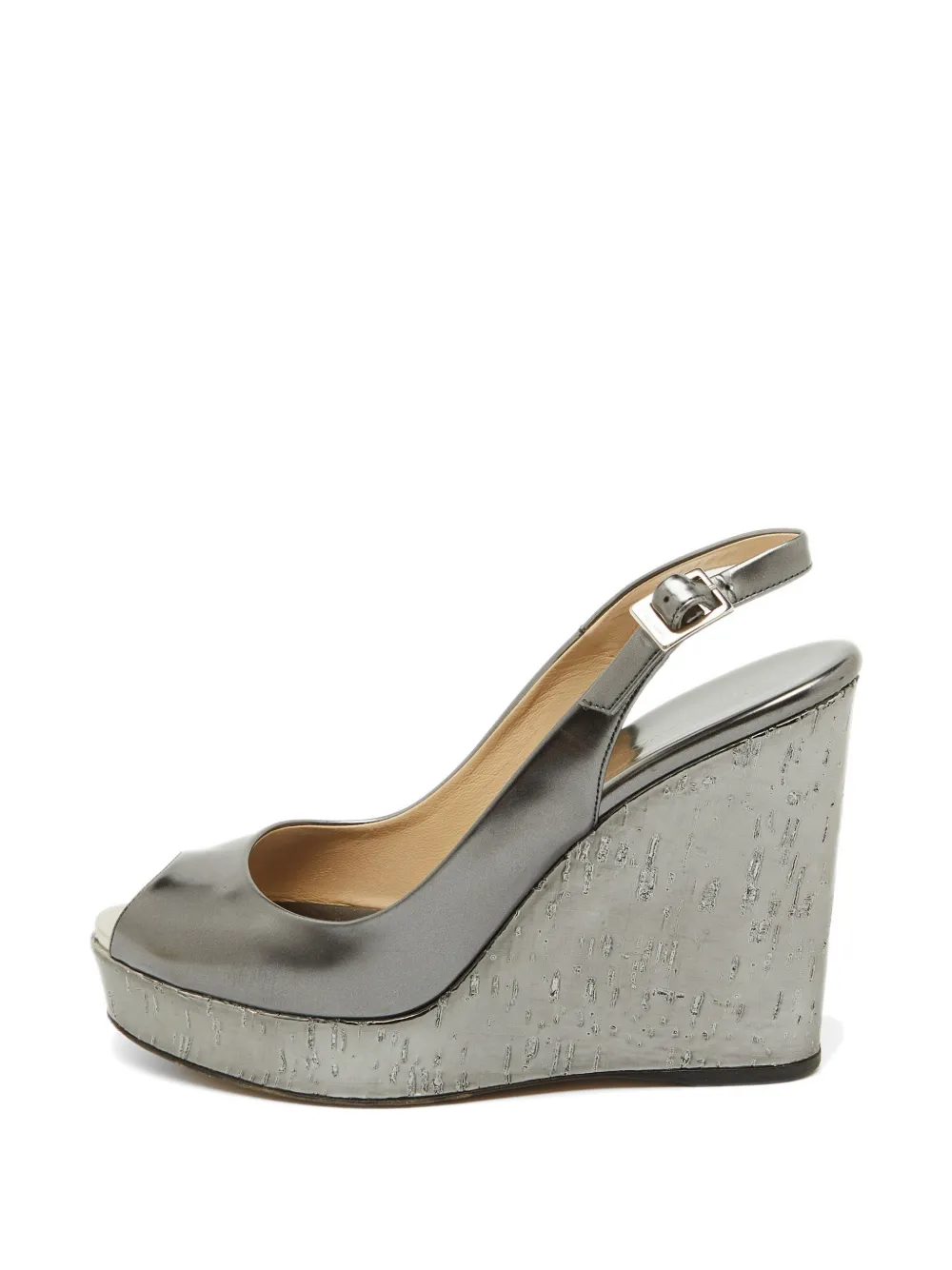 Jimmy Choo Pre-Owned platform wedge sandals - Grau