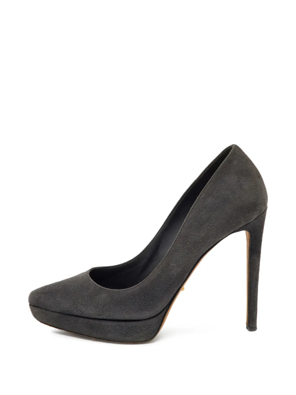 Sergio Rossi Vintage pointed-toe platform pumps - Grau