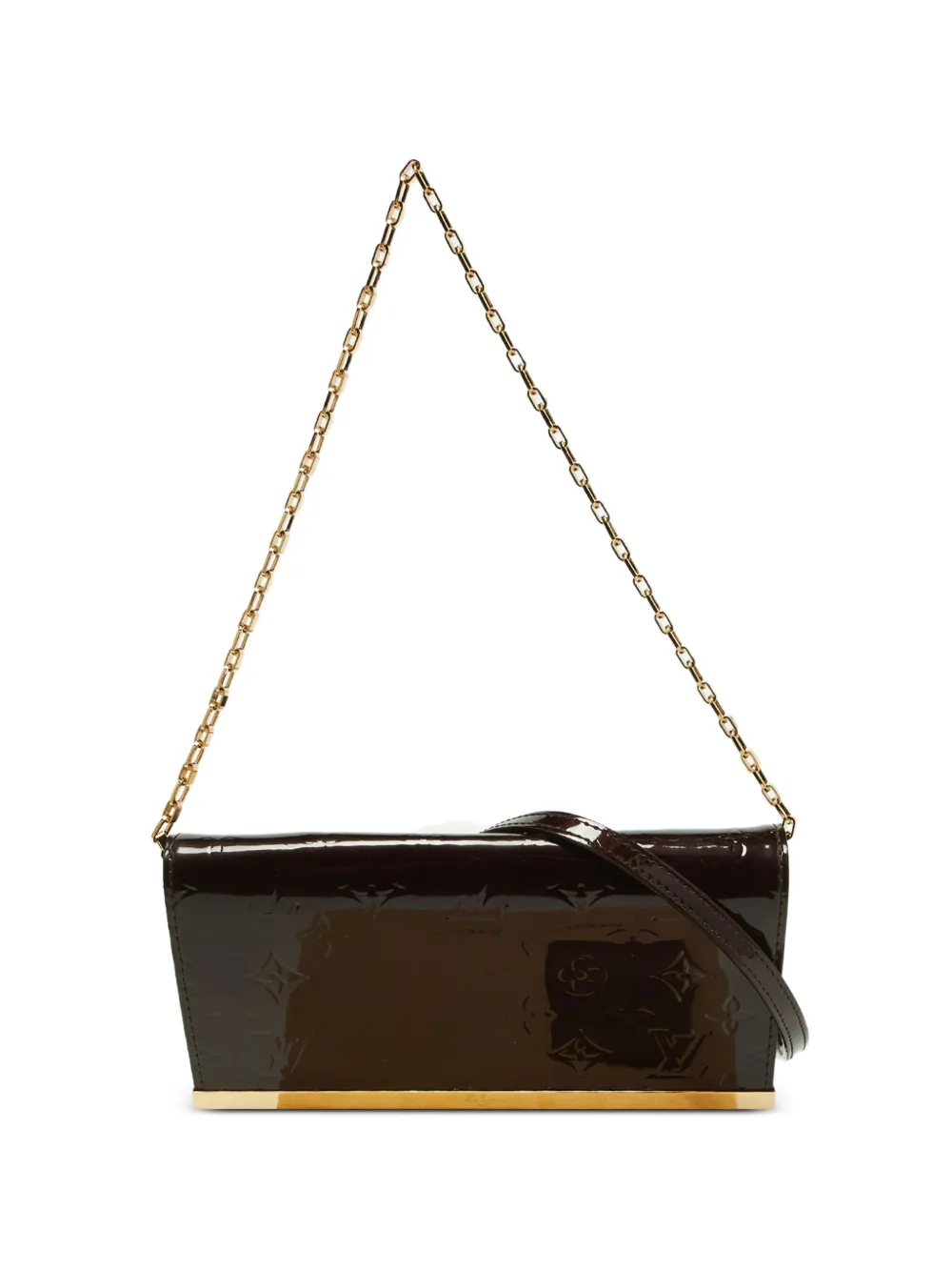 Louis Vuitton Pre-Owned Ana patent leather clutch bag - Marrone