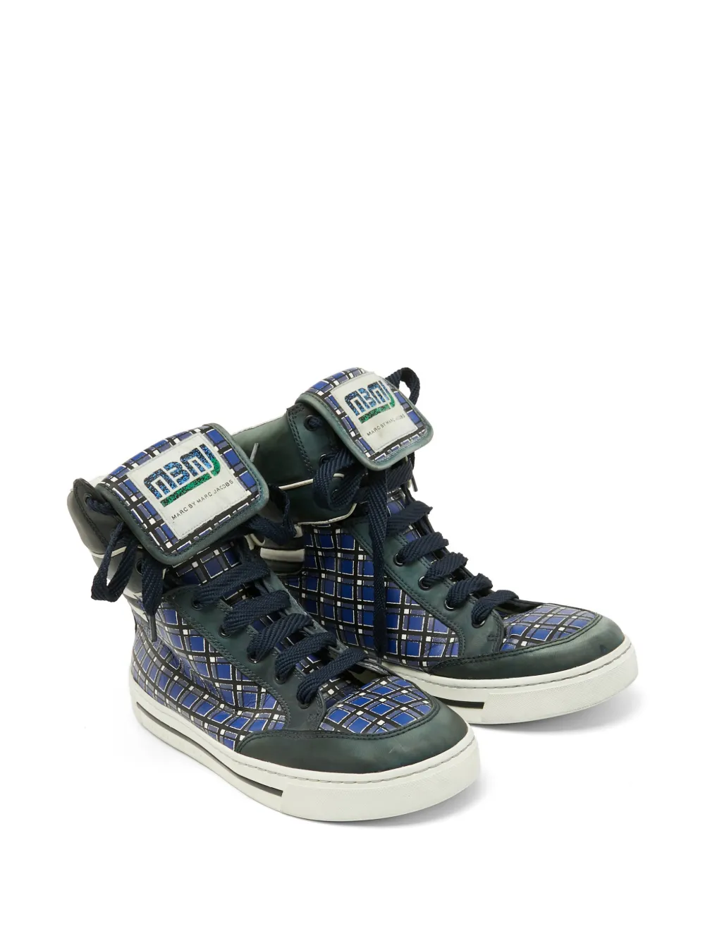 Marc Jacobs Vintage plaid high-top sneakers - Blau