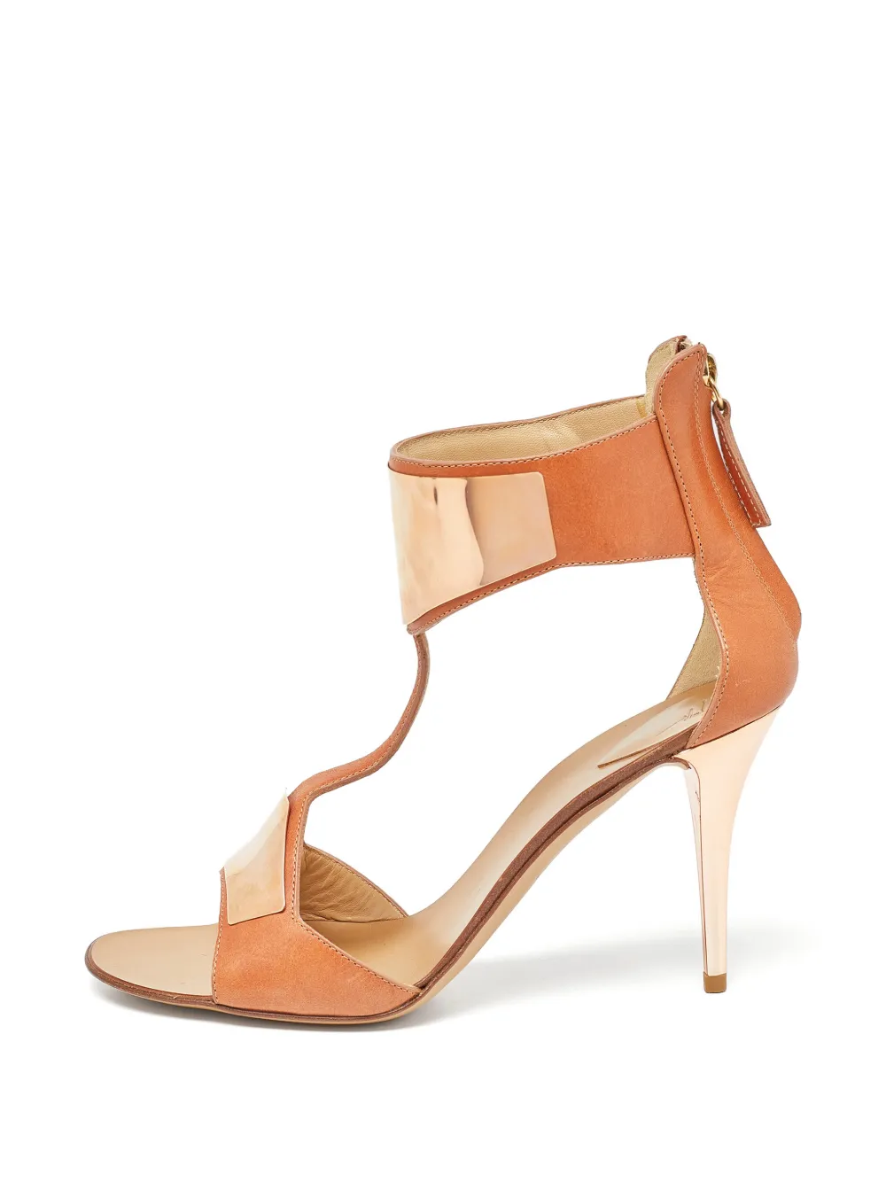 Giuseppe Zanotti Vintage metal-detail T-strap sandals - Nude