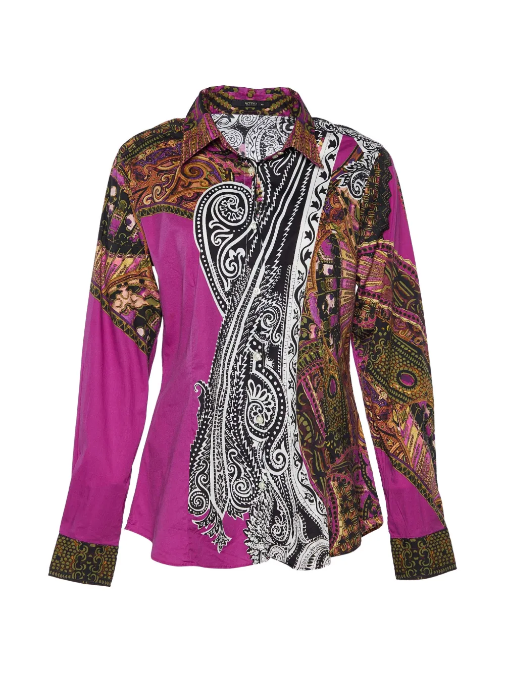 Etro Pre-Owned printed button-front shirt - Viola