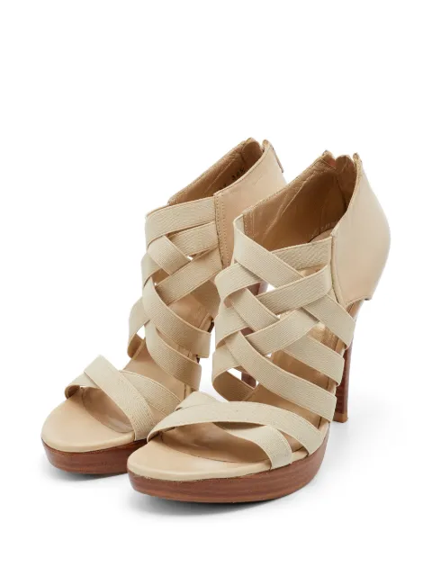 Stuart Weitzman cross-strap platform sandals