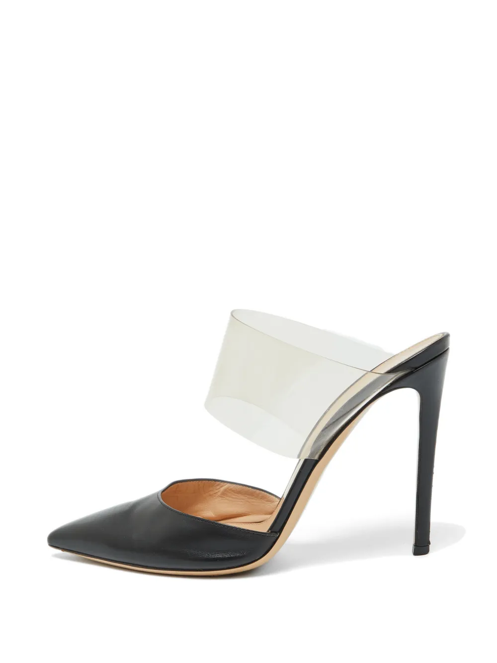Gianvito Rossi Plexi pointed-toe mules - Schwarz