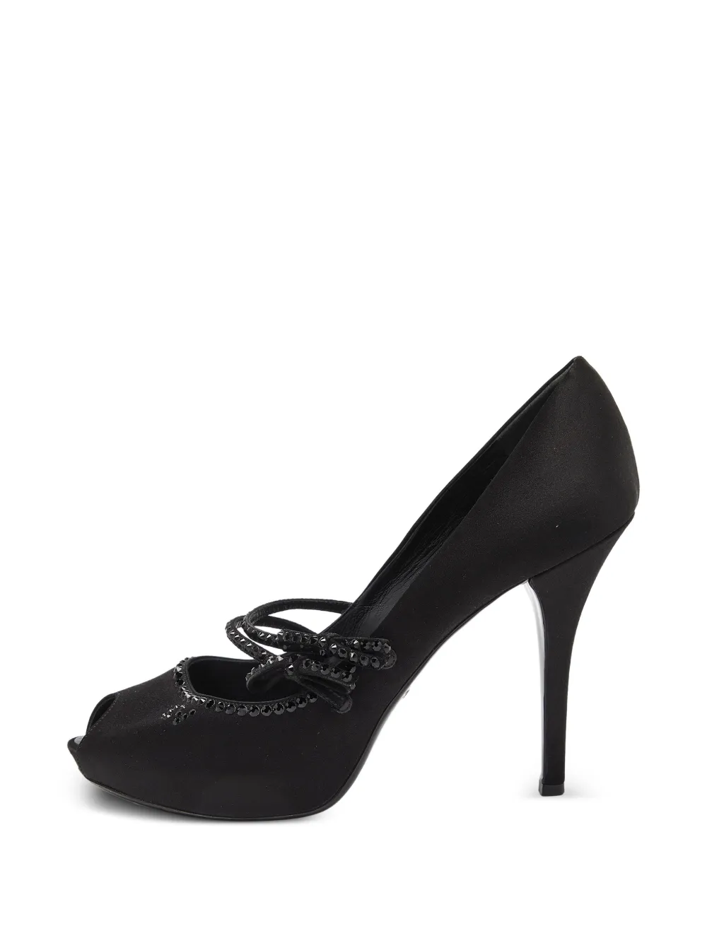 Louis Vuitton Pre-Owned embellished peep-toe pumps - Nero