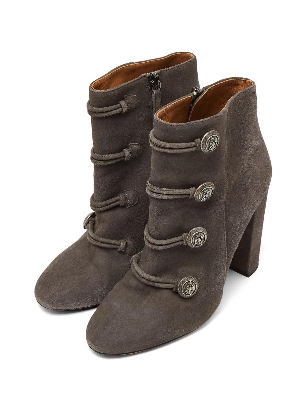 Aquazzura button-detail suede ankle boots - Grau