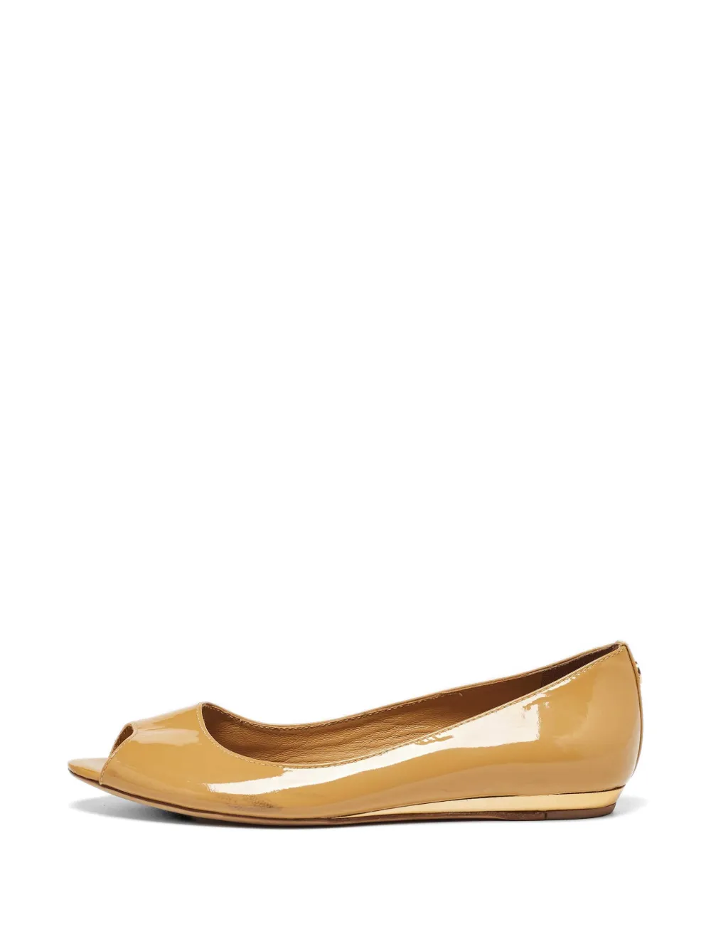 Tory Burch peep-toe slip-on ballet flats - Toni neutri