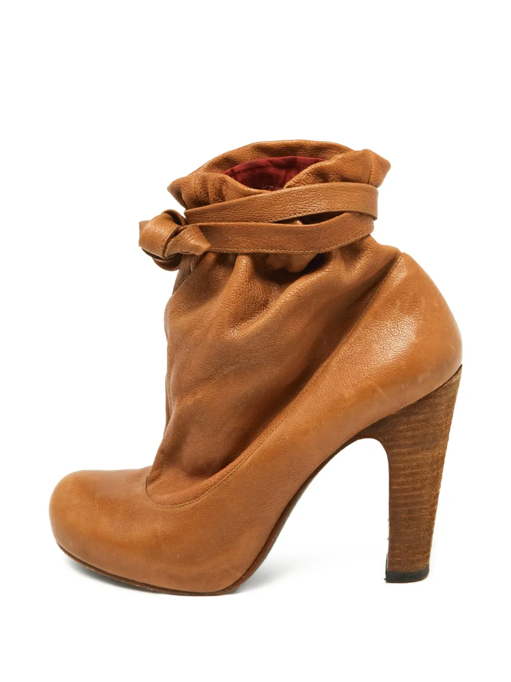 Marc Jacobs Vintage ankle-wrap leather ankle boots - Braun