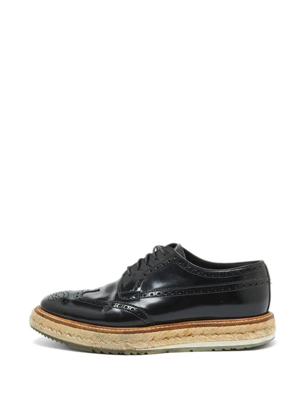 Prada Pre-Owned leather oxford shoes - Nero