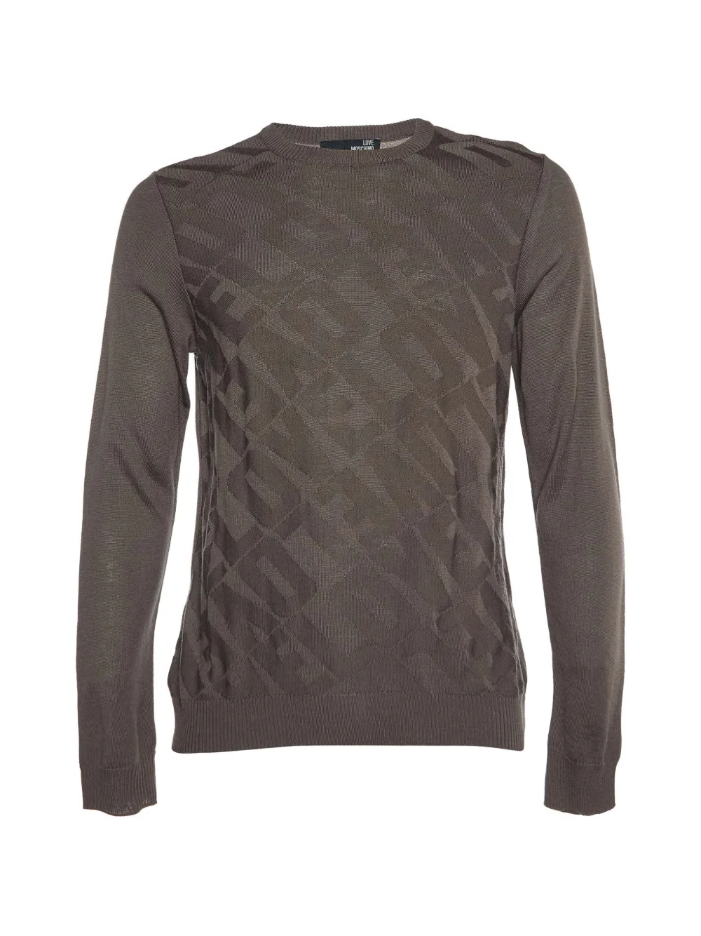 Love Moschino Love pattern sweater - Marrone