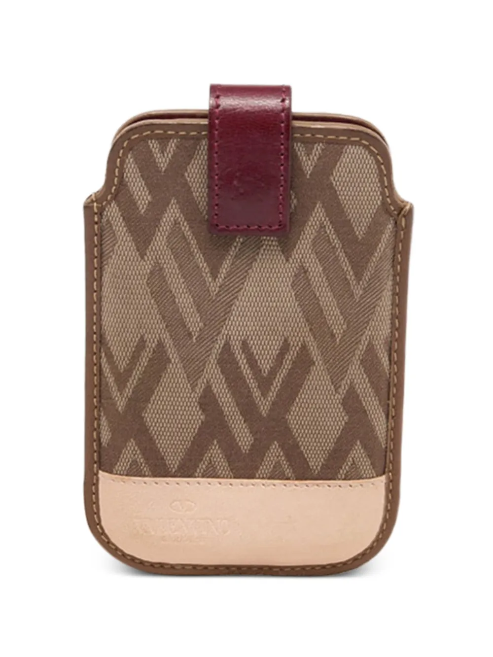 Valentino Garavani Pre-Owned V-print phone cover - Marrone