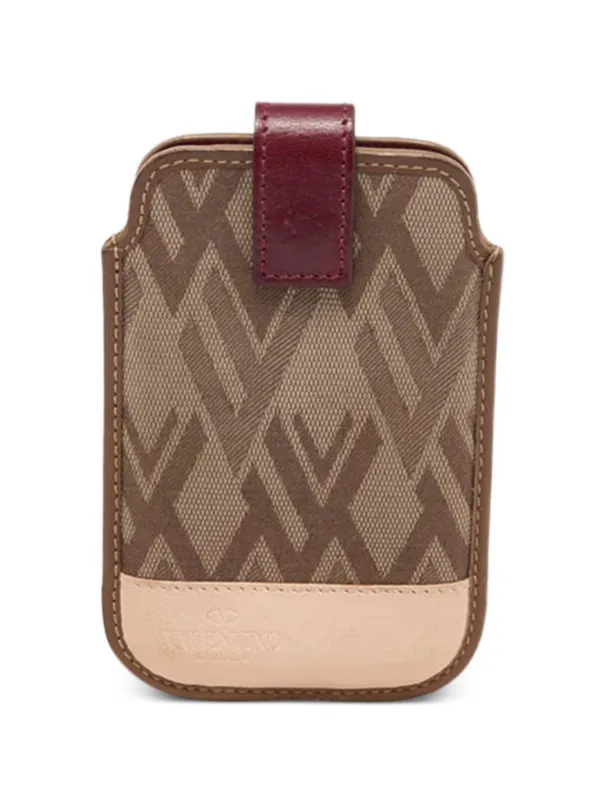 Valentino Garavani Pre-owned V-print Phone Cover in Brown