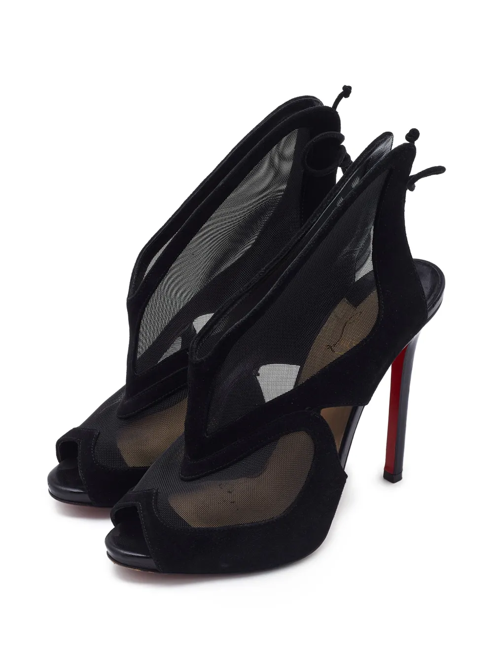 Christian Louboutin Pre-Owned Farfamesh suede ankle boots - Schwarz