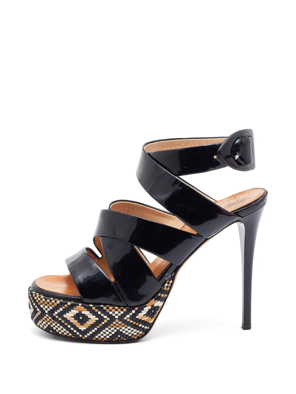 Giuseppe Zanotti Vintage woven platform sandals - Nero