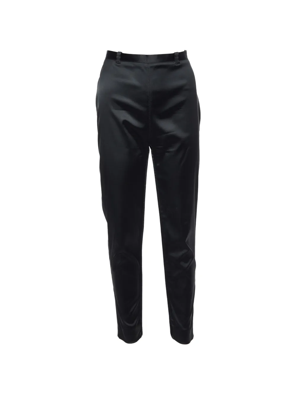 Balenciaga Pre-Owned satin-finish slim-fit trousers - Nero