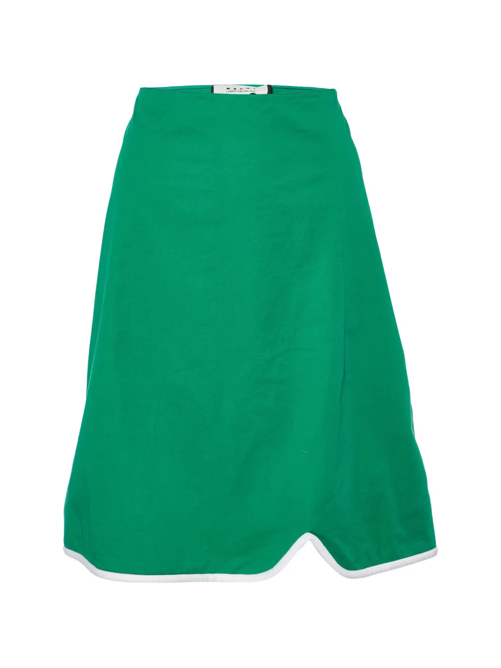 Marni Pre-Owned contrast-trim mini skirt - Grün