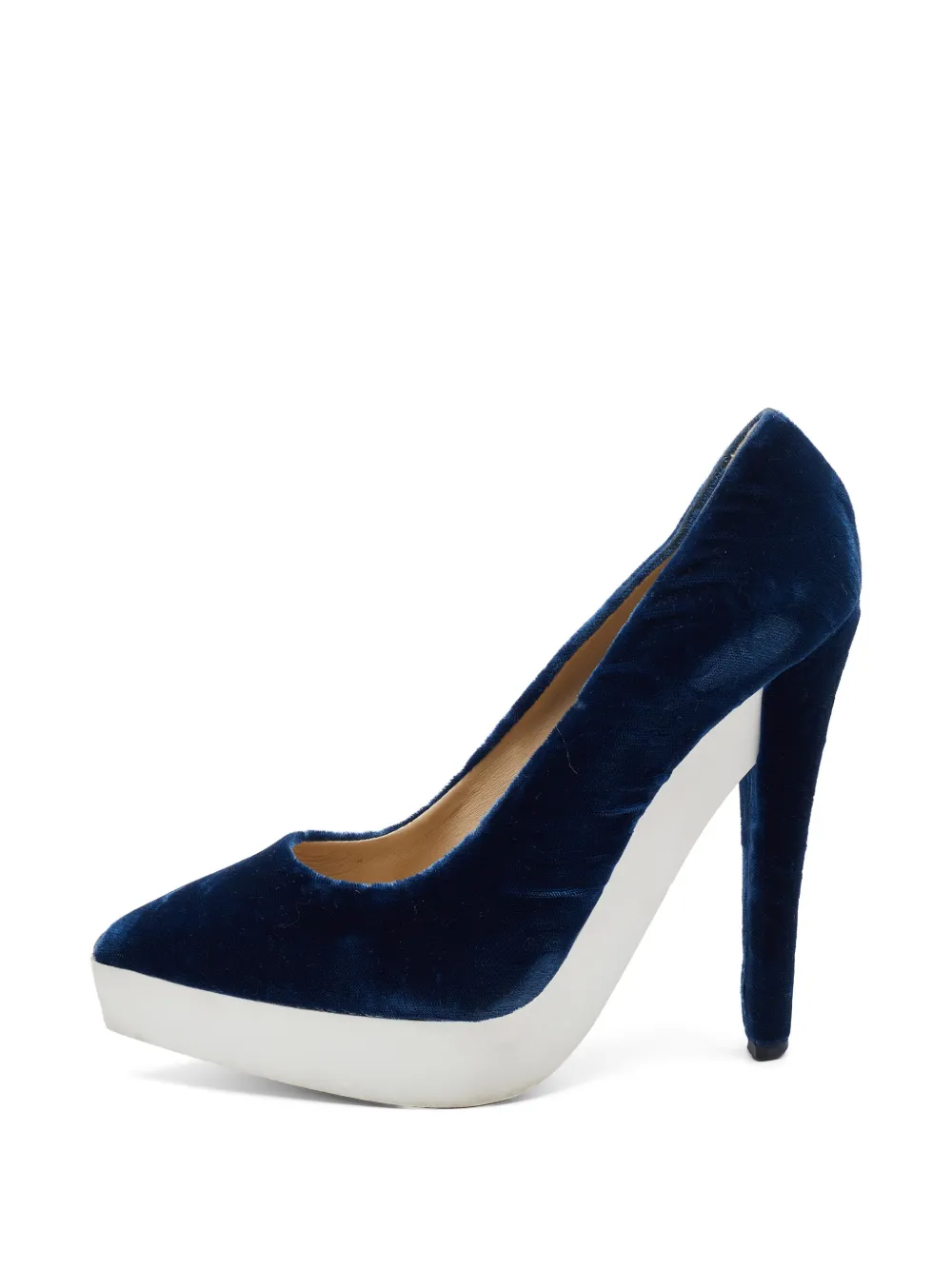 Stella McCartney Pre-Owned pointed-toe platform pumps - Blau