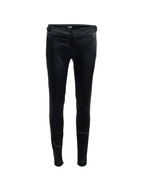 D&G pantalones slim con efecto satinado