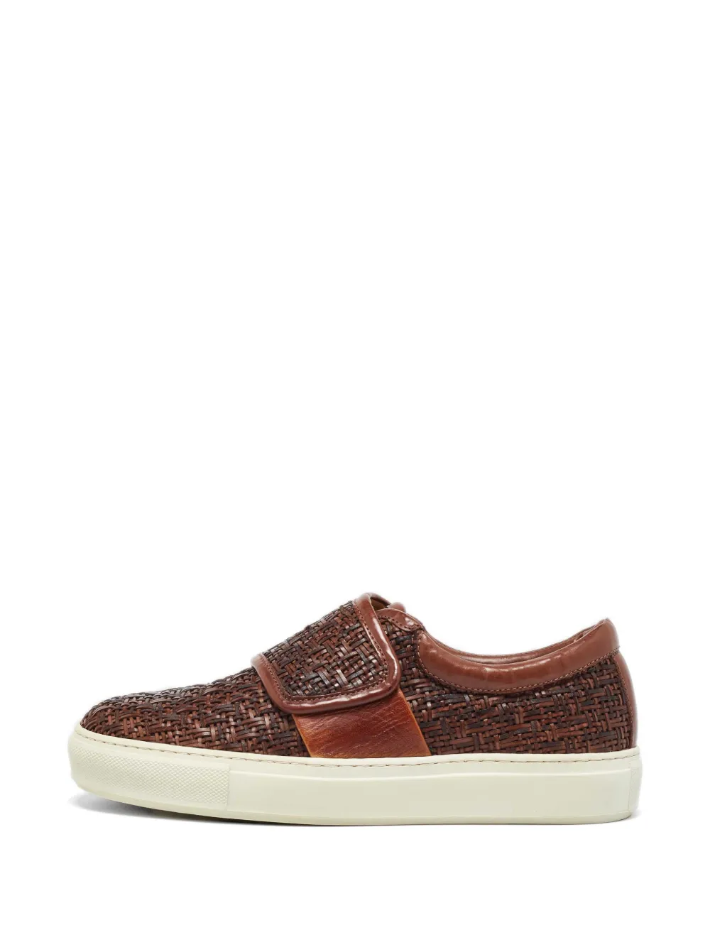 Giorgio Armani Pre-Owned woven touch-strap sneakers - Marrone