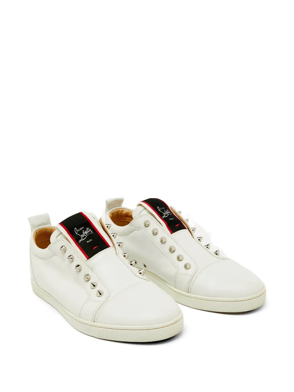 Christian Louboutin Pre-Owned F.A.V Fique A Vontade spiked low-top sneakers - Weiß