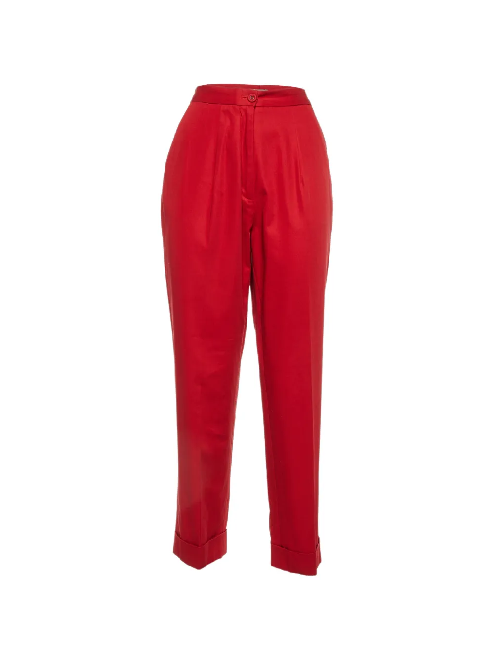 Bottega Veneta Pre-Owned pleated cotton trousers - Rosso