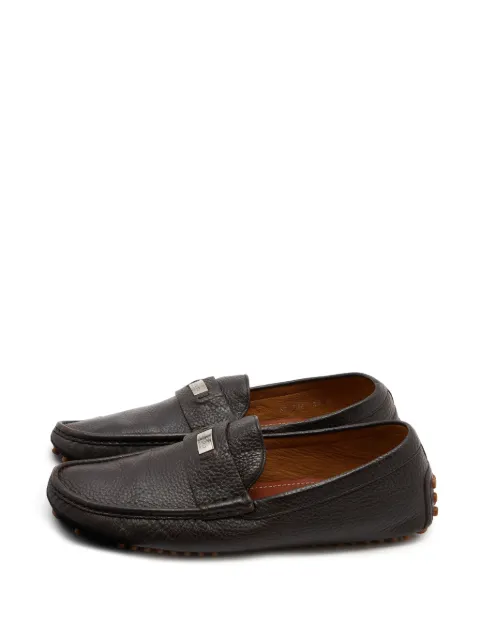 Gucci Pre-Owned logo-plaque leather loafers