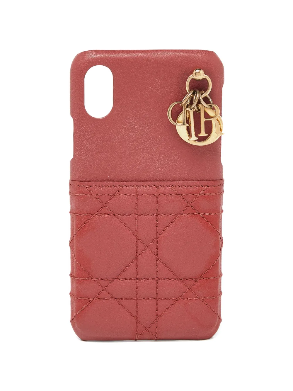 Christian Dior Pre-Owned Lady Dior Cannage phone case - Rosso