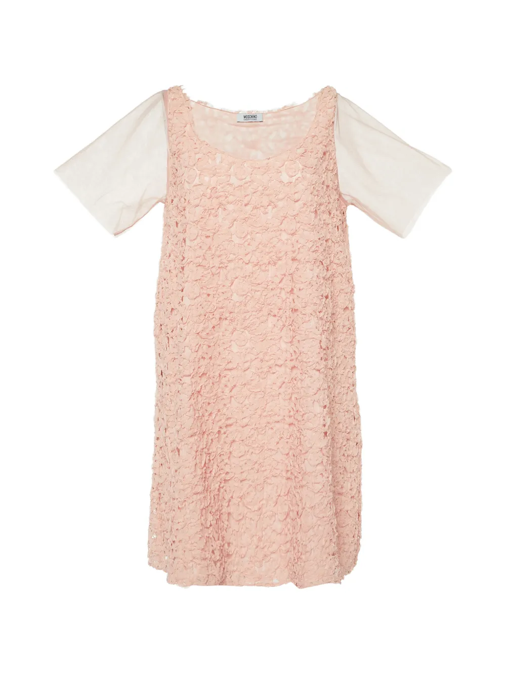 Moschino Cheap & Chic floral-applique shift dress - Rosa
