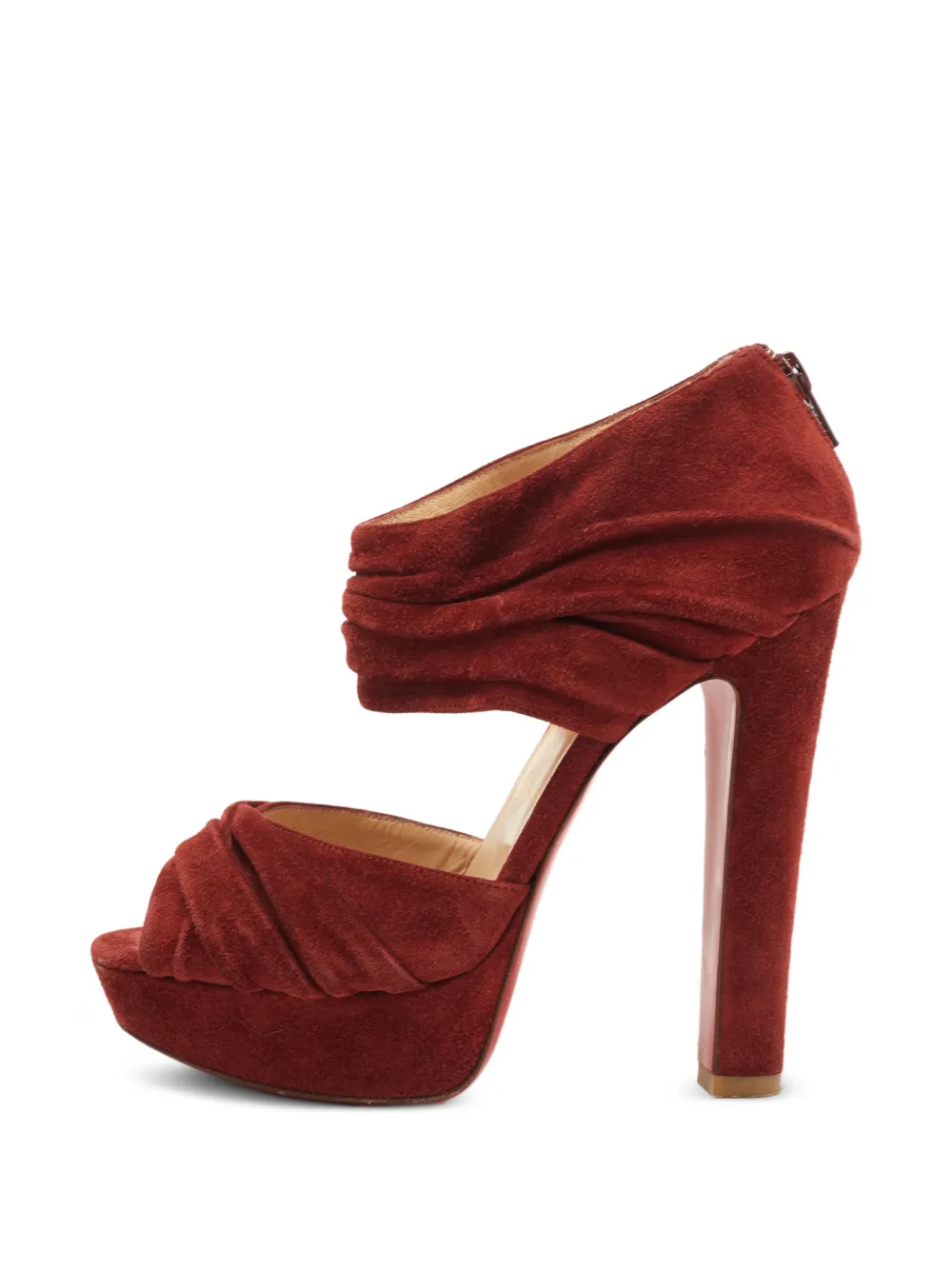 Christian Louboutin Pre-Owned Bandra pleated sandals - Rot